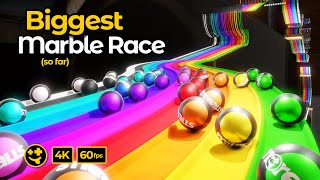 Biggest Marble Race (So Far) - Race 24  | #marbles #marblerace #blender #3danimation #marblerun