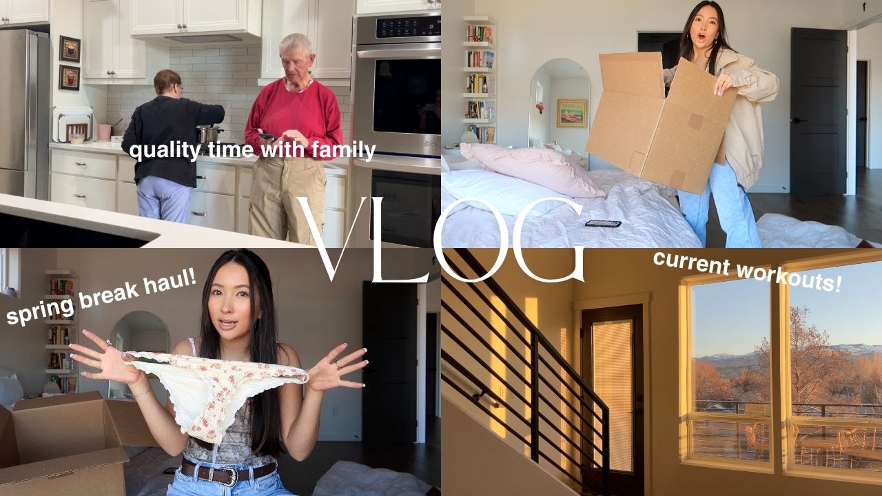 WEEKEND VLOG: new clothes for spring break, travel plans + current workouts!