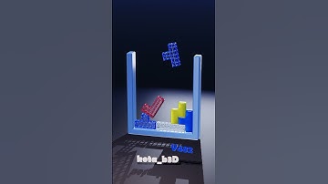 Tetris Softbody Mesh 482/ Blender Animation #softbody #games #tetris #gaming #animation #puzzle