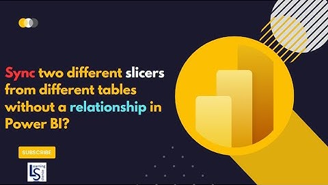 Sync two different slicers from different tables without a relationship in Power BI