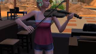 My sim playing violin! First video! screenshot 3