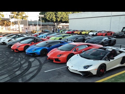 Insane Secret Lamborghini Aventador Meet