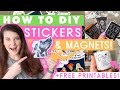 How to Make DIY Stickers & Magnets with a Cricut Explore or Maker! | SIMPLE Print Then Cut Tutorial