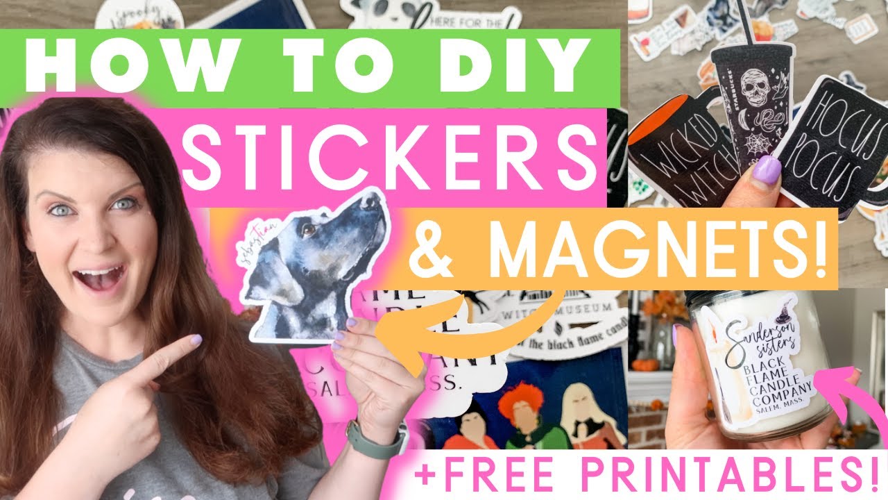 How to Make DIY Stickers & Magnets with a Cricut! SIMPLE Print