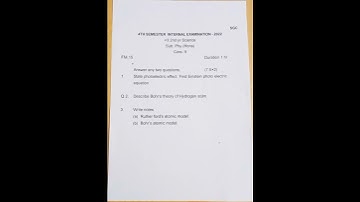 +3 4th semester physics hons internal question || Core-9 || Utkal university #viral