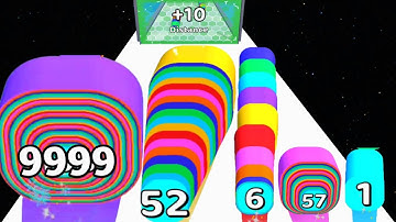 Smash Runner vs Roll Crowd - All Level Gameplay (Max Level, Math Games) ASMR Mobile Games