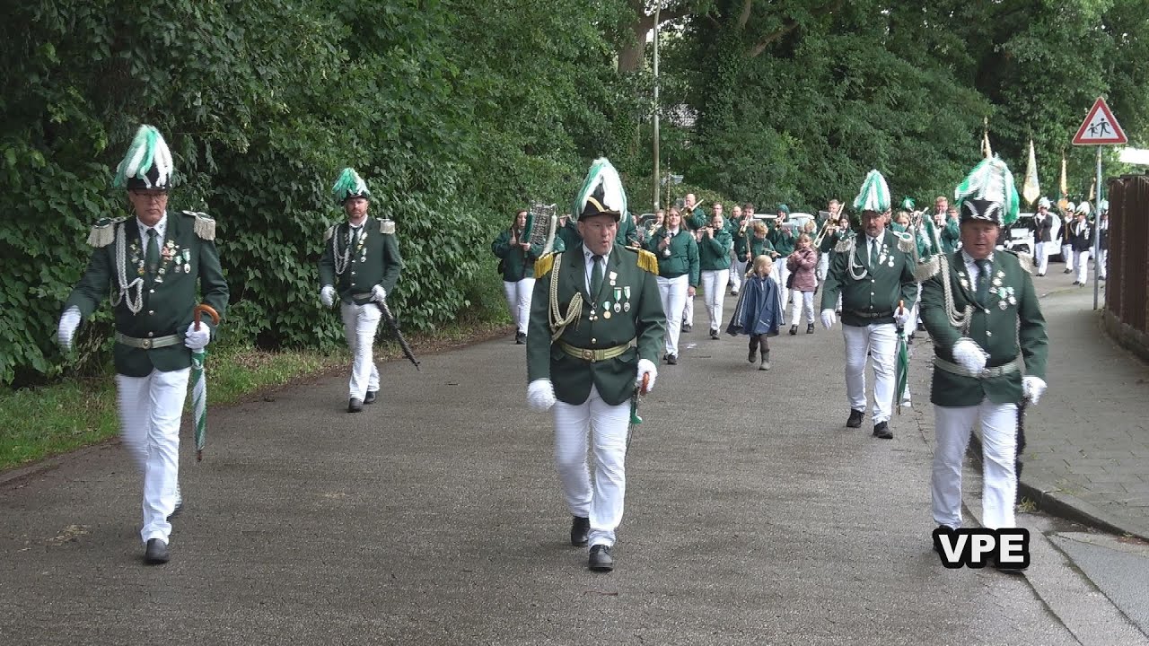 Schützenfest Sinningen 2025 Teil 4  Ausholen des Vogel- und Scheibenkönig