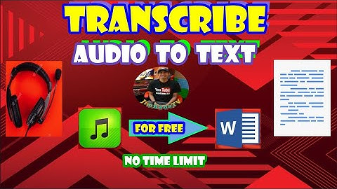 HOW TO CONVERT AUDIO TO TEXT FOR FREE | (NO TIME LIMIT)