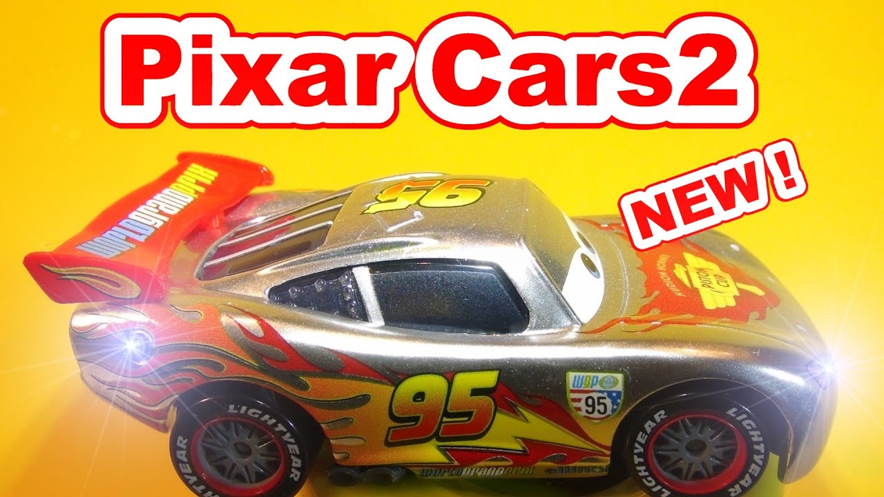 disney pixar cars unboxing new silver lightning mcqueen with cars