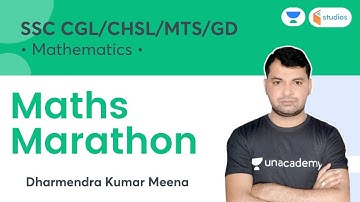 Maths Marathon | Maths | SSC CGL/CHSL/MTS/GD | Dharmendra Meena