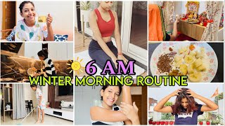 My 6 AM WINTER MORNING ROUTINE ☀ Practical Cleaning , Kitchen organization , Productive Habits