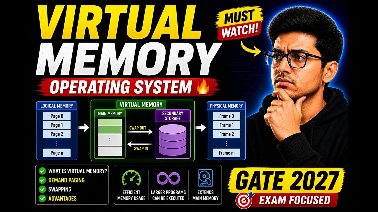 Gate Virtual Visual Virtual Memory 🔥 OS Concept | GATE 2027 - YouTube