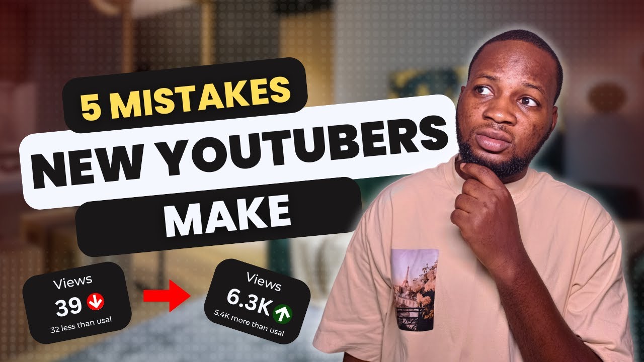 5 Mistakes NEW YouTubers Make (FIX THEM TO GROW FAST!!) - YouTube