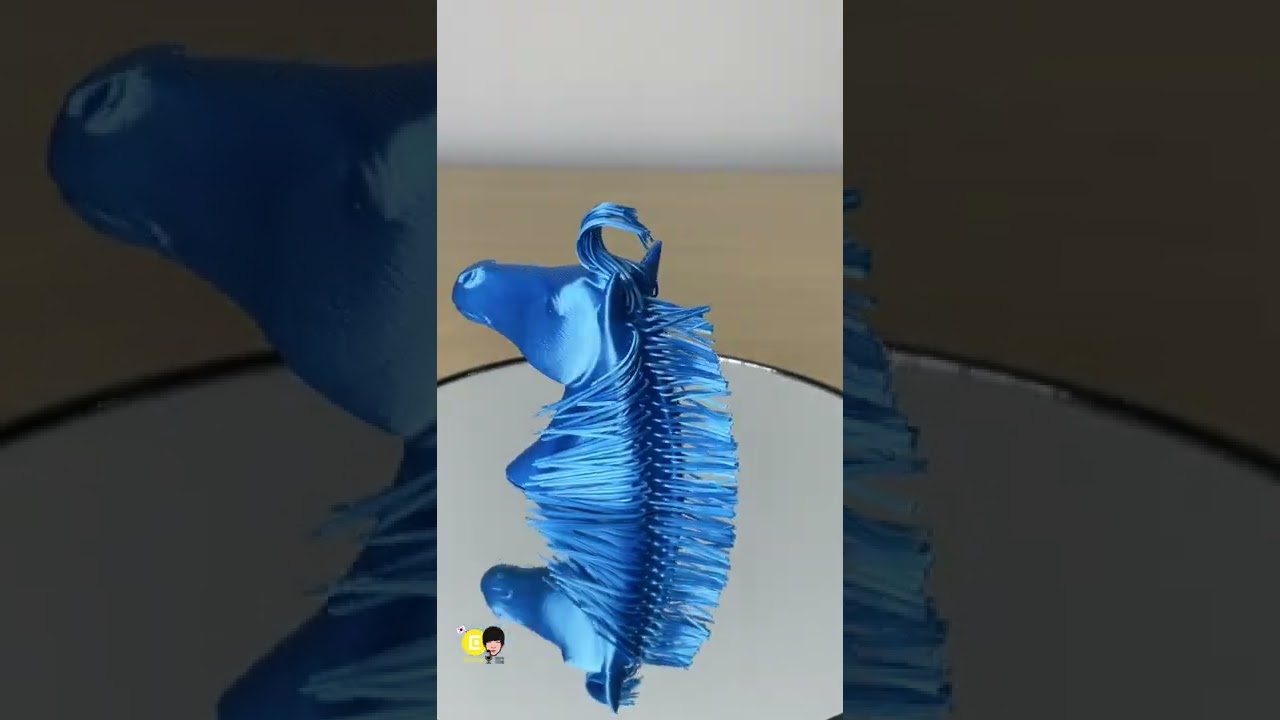 Gorgeous hairy horse with silk filament 3D printing