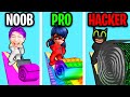 NOOB vs PRO vs HACKER In SPIRAL CRAFT 3D!? (MAX LEVEL!)