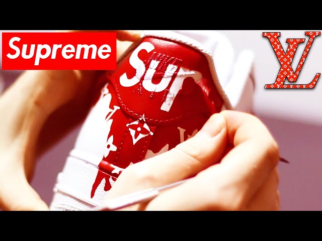 Supreme X Louis Vuitton Custom Jean Air Force 1 – Custom drip