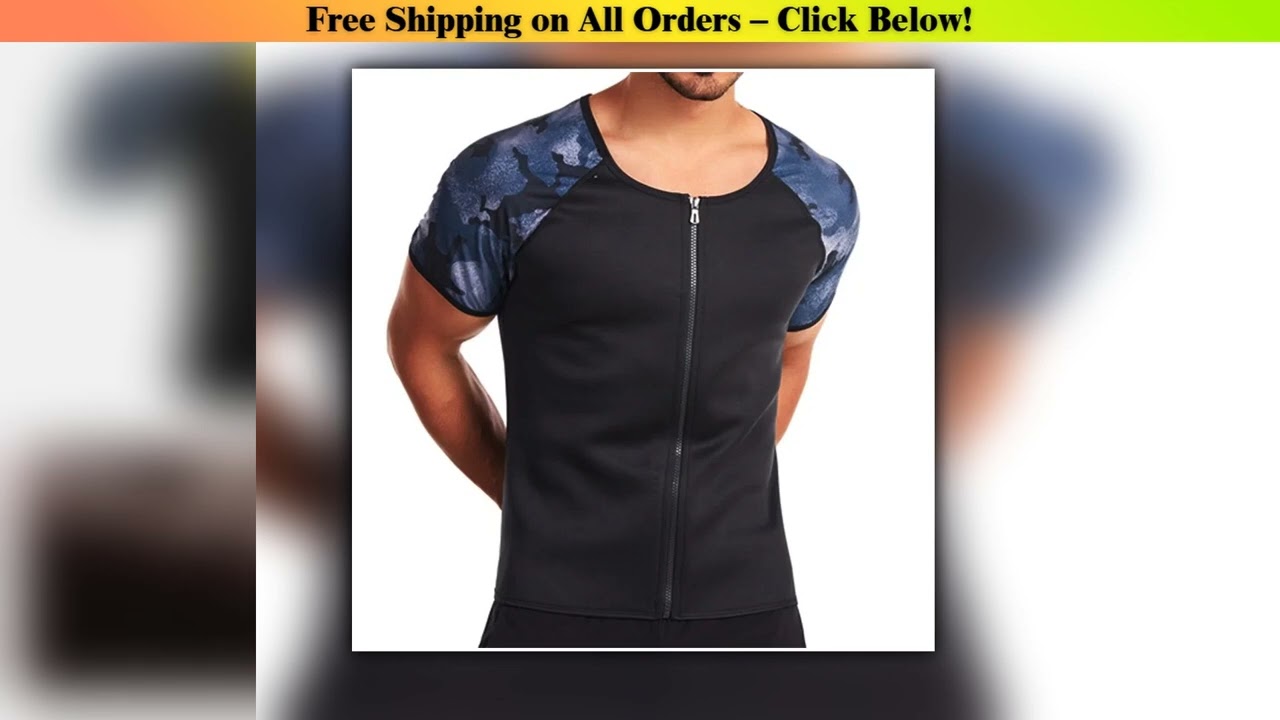 Men Body Shaper Sauna Suit Sweat Shirt Slimming Underwear Weight Loss Shirt Fat Burner Workout