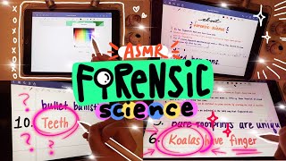 ASMR Interesting Facts 👀 about Forensic Science🧠| iPad writing sounds, whispering, mouth sounds screenshot 4