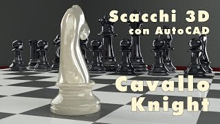 images Disegno Scacchiera 3D come modellare il cavallo scacchi con autocad knight chess