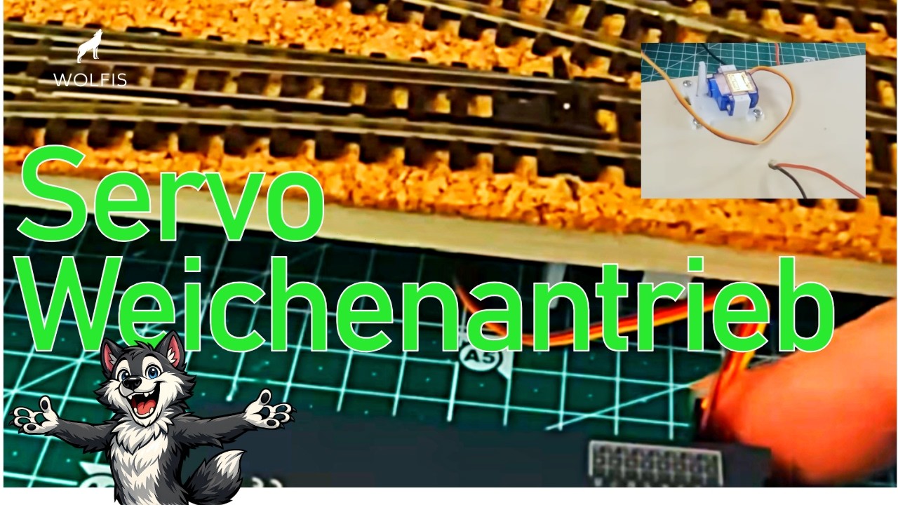 Servo Unterflurantrieb für Weichen, Modelleisenbahn 1:87, Modellbahn Technik, Model Train Turnout