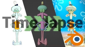 Squidward 3D sculpt Timelapse | Made in Blender 3.0