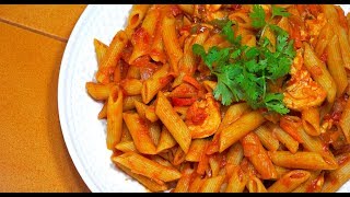 Chicken Tomato Pasta Pinoy Style - Tagalog Videos - Filipino Food