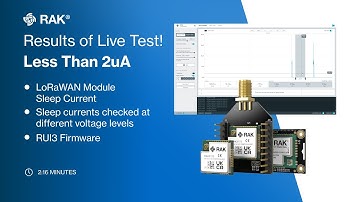 Live Measurement & Graph of Sleep Current Less than 2uA on RAK3172 STM32WL LoRaWAN Device with RUI3