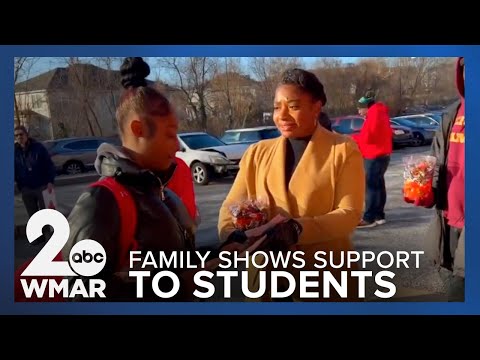 Tendea Family shows support to students at Edmondson Westside High School
