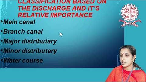 C 04 Irrigation. engineering   Canals and classification of canals.