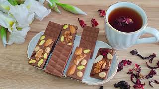 Sokolad Evde Çerezli Şokoladın Hazırlanması Evde Çikolata Yapımı