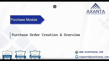 Performing Complete Purchase Order Cycle & Overview | AxantaERP | Best Cloud ERP & Point of Sale