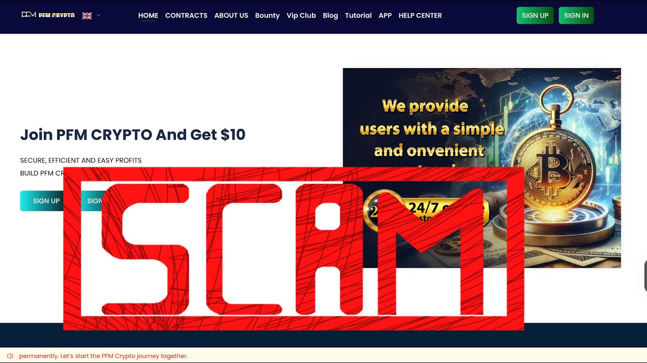 🚨 PFM Crypto Scam Warning 🚨 - YouTube