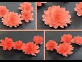 زهور وردي من الورق رائعة  Pink paper flowers #Diy