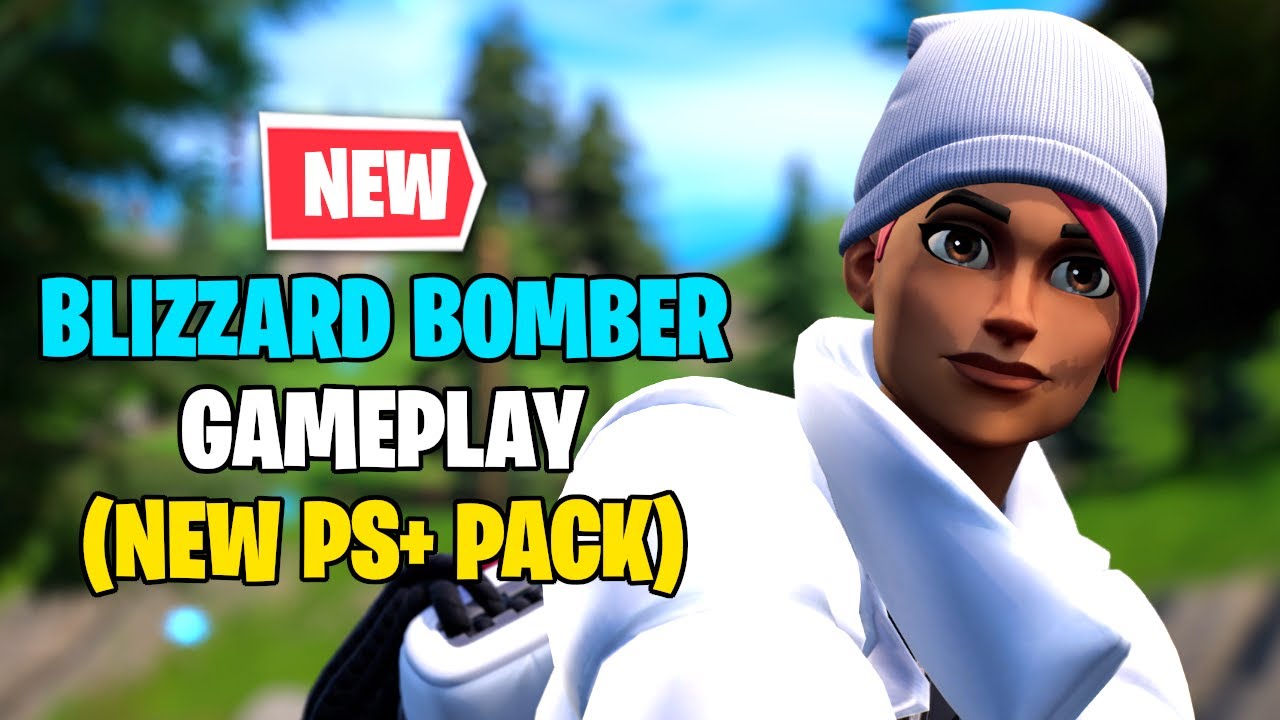 Fortnite Blizzard Bomber Skin Gameplay (New PlayStation Plus Pack