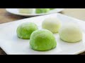 Super easy chewy mochi in 10 minutes matcha and nature flavor