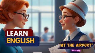 "At the Airport " | communication skills | English listening skills - Speaking skills