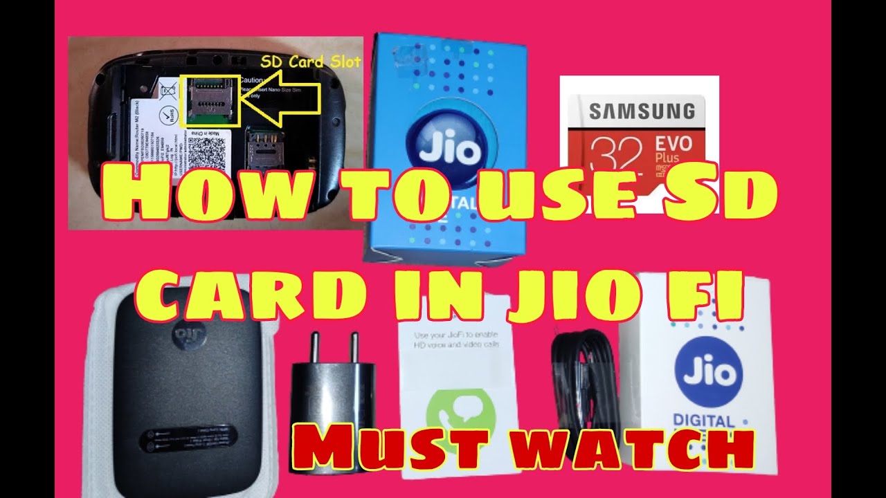 How to use Sd card in jio fi😍 