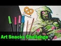 DRAWING SUPERHERO USING LIMITED TOOLS (ArtSnacks Challenge)