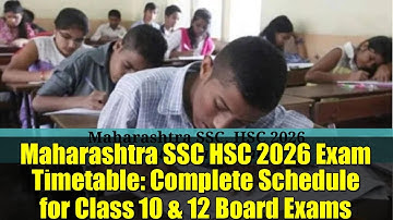 Maharashtra SSC HSC 2026 Exam Timetable: Complete Schedule for Class 10 & 12 Board Exams