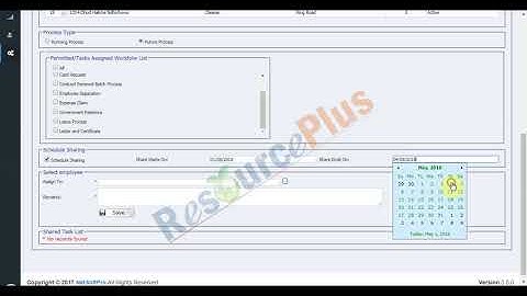 How to share the running workflow process with other user in ResourcePlus HRMS application?