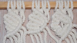 Macramé Basics- vine & leaves 3 patterns / יסודות המקרמה - 3 דוגמאות לצמח מטפס