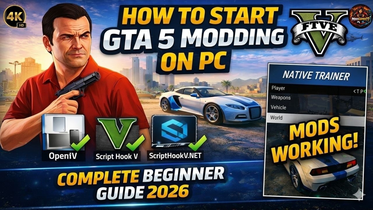 How To Install Mods In GTA 5 Beginner Tutorial STEAM EPIC Modding 