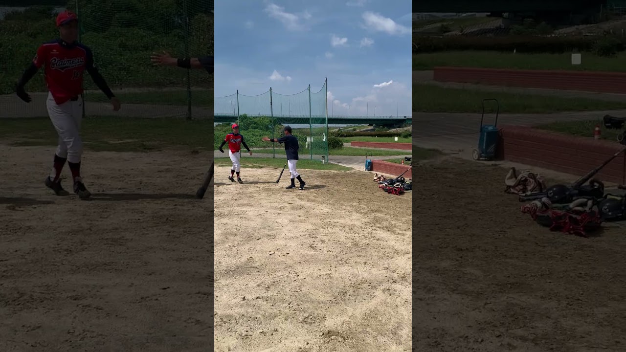 藤井選手 第一号本塁打 #shorts #大阪草野球チーム #claimers
