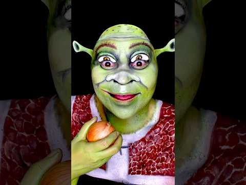 Now I’m a believer 😍🧅 #Shrek #illusionmakeup #bodypaint #shrek5 #shrekmakeup #halloweenmakeup