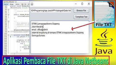 Membuat Aplikasi Pembaca File TXT di Java Netbeans