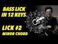 Bass Lick in Every Key [5/30] | Minor Chord -  LICK #2 | #lickin12keys