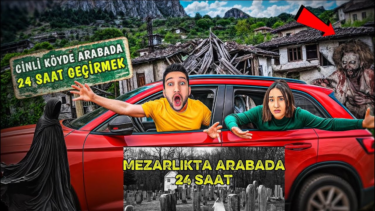 MEZARLIKTA ARABADA 24 SAAT GEÇİRMEK ‼️😱 EKİPLE CİNLİ KÖYDE MEZARLIKTA 24 SAAT😱‼️@BETERBÖCÜKTÜRKİYE 