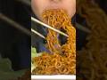Eating Samyang Jjajang noodles with letus/ Black bean noodles/Asmr