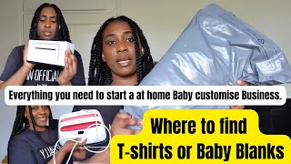 Where to buy T-shirt Blanks and Baby Onesie Blanks | Things you need to start a Custom Baby Business