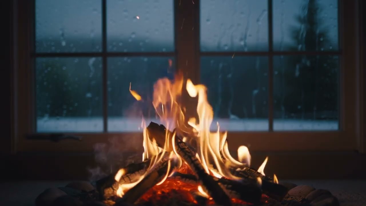 Cozy Fireplace Ambience for Deep Sleep – Firelight Serenity